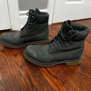 Blue Timberland 6" Winter Boots Nubuck Leather